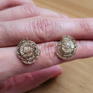 Elegant Gold Spiral Earrings